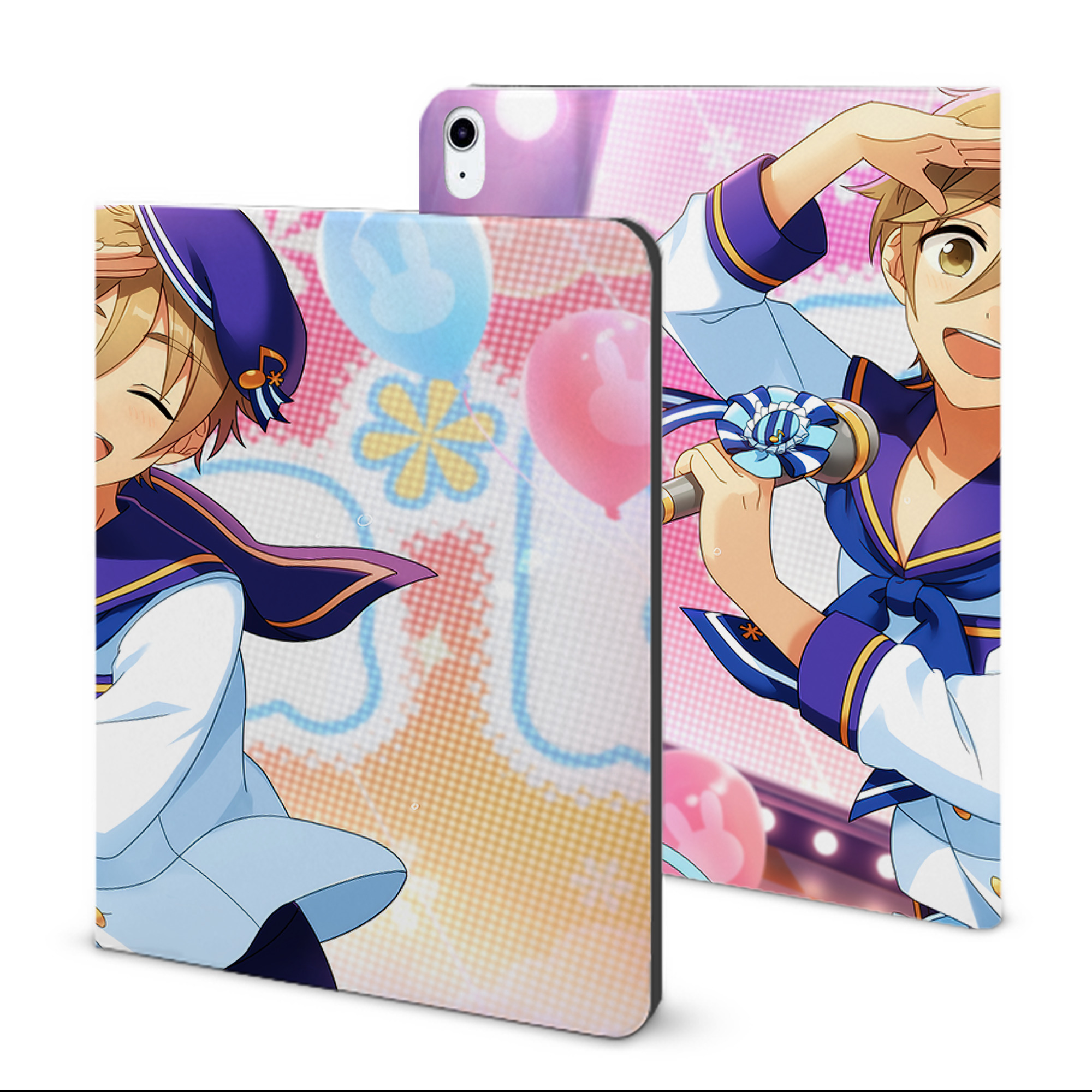 （画像用） あんさんぶるスターズ! Ensemble Stars IPad ケース ブック型 PUレザー TPU 耐衝撃 軽量 薄型 ペン収納なし 全面保護 IPad 各モデル対応